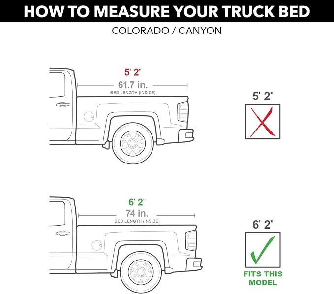 RealTruck Roll-N-Lock M-Series XT Retractable Truck Bed Tonneau Cover | 262M-XT | Fits 2015 - 2022 Chevy/GMC Colorado/Canyon 6' 2" Bed (74")