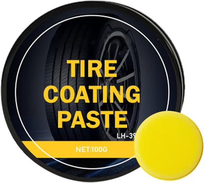 Polish Tire Paste | Tire & Wheel Care Products - 100g Long-Lasting High Gloss Black Coating for Automotive Waxing Polishing Maintenance Renovate Trim Cleaning Refurbishing