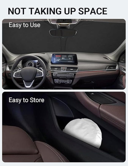 Proadsy 2026 Upgrade Front Windshield Sun Shade Foldable Sunshade Protector Custom Fit 2016-2022 BMW X1 F48 Accessories
