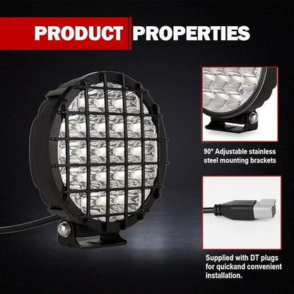 BIGLION.X 6-Inch Round LED Offroad Light 2pcs 210W 32000LM Super Bright Spot Driving Light With Wiring Harness Waterproof IP68 12V 24V for Pickup Trucks UTV SUV