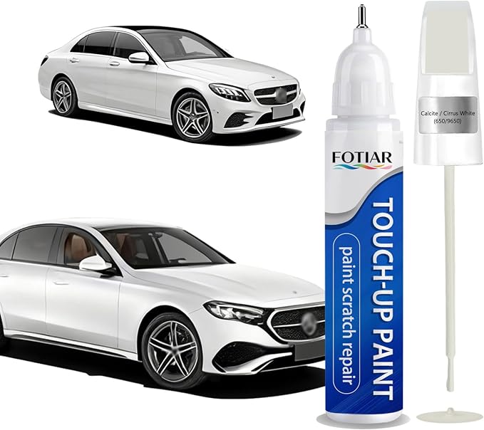 650 Calcite/Cirrus White Touch up Paint for Mercedes-Benz OEM Original Car Paint Scratch Repair Pen Two-In-One Quick & Easy Fix Car Scratch Remover for Nicks & Chips Repair