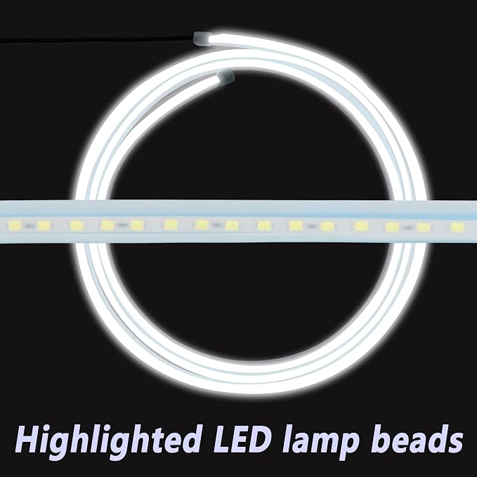 Car LED Hood Light,Waterproof LED Light Strips Cool Monochromatic Car LED Light for CCar Lights Exterior,Universal Auto Accessories(59inch White)