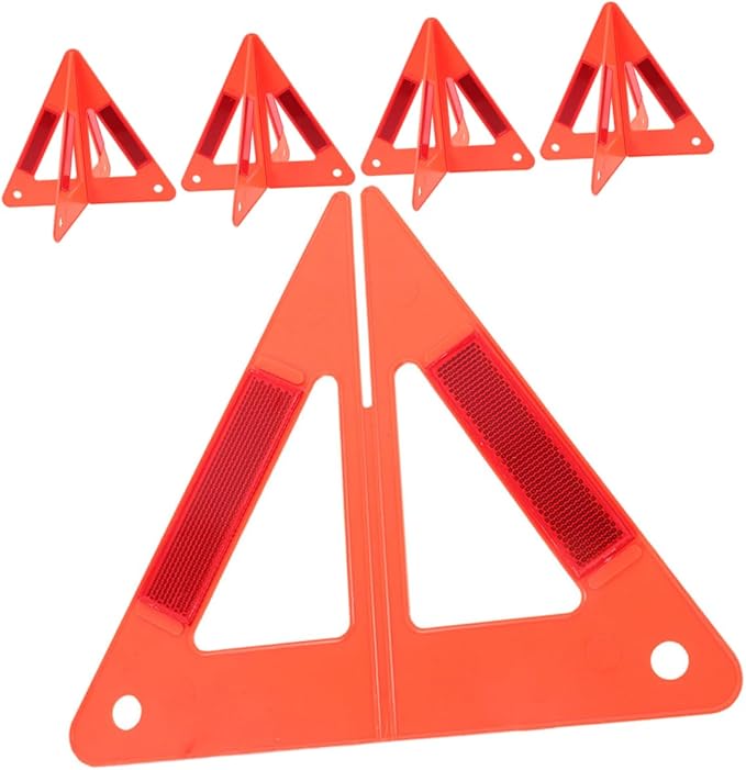 5pcs Car Warning Rack Emergency Safety Triangle Reflective Roadside Marker