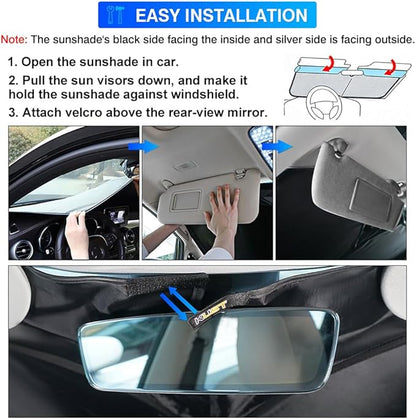 KUST Windshield Sun Shade for Honda Accord 2013-2015 2016 2017 Accessories Custom Fit Sunshade Foldable Sun Protector Block UV Rays Keep Your Car Cooler