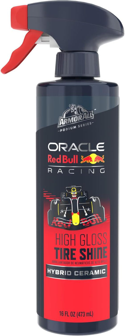 Armor All Podium Series Hybrid Ceramic High Gloss Tire Shine Spray, 16 fl oz, Long-Lasting Car Tire Shine Developed in Collaboration With Oracle Red Bull Racing
