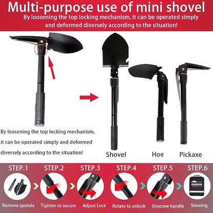Emergency Car Kit, Car Safety Kits with Jumper Cables, Safety Hammer | Premium Roadside Assistance Kit for Cars Headlamp Folding Shovel Tow Strap Gifts for New Drivers Roadside Emergency Car Kit