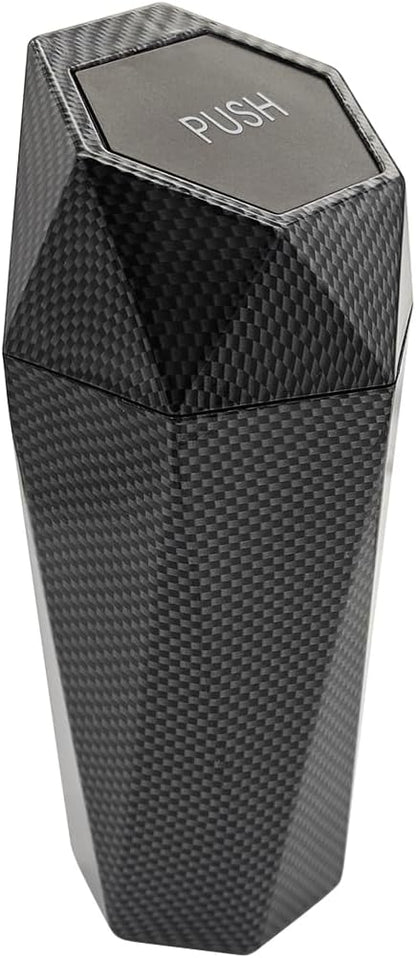 Car Trash Can with Lid, Small Leakproof Portable Auto Garbage Can, Mini Diamond Design Trash Dustbin, Waterproof Vehicle Rubbish Bins for Automotive, Office, Kitchen, Home, Bedroom (1)