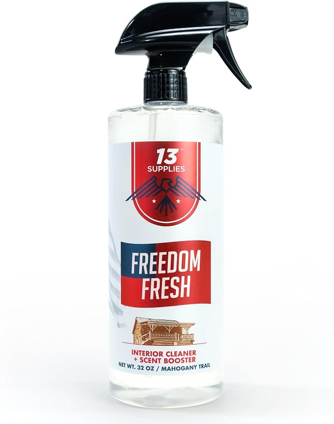 Premium Car Interior Cleaner Spray – Auto Cleaner for Headliner, Mat, Interior Vehicle Cleaning, Car Dashboard Cleaner Stain Remover, Restores Shine, Great Gift for Guys - Freedom Fresh Mahogany Trail