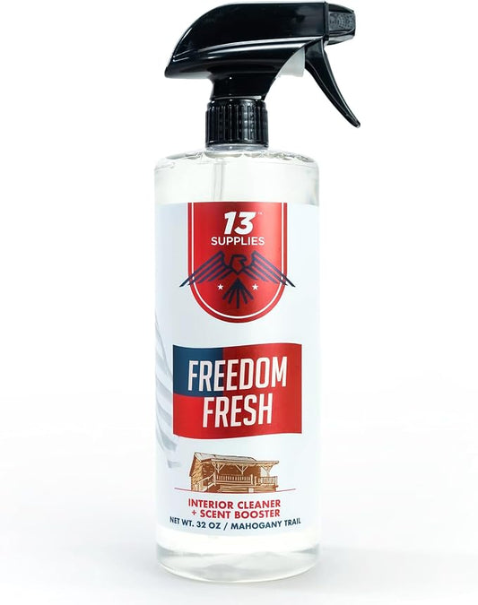 Premium Car Interior Cleaner Spray – Auto Cleaner for Headliner, Mat, Interior Vehicle Cleaning, Car Dashboard Cleaner Stain Remover, Restores Shine, Great Gift for Guys - Freedom Fresh Mahogany Trail