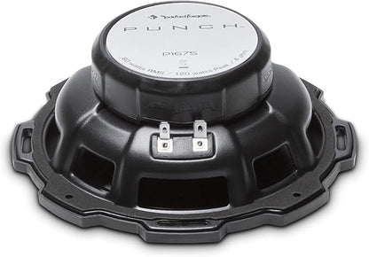 Rockford Fosgate P1675 Punch 6.75" 3-Way Coaxial Full-Range Speakers - Black (Pair)