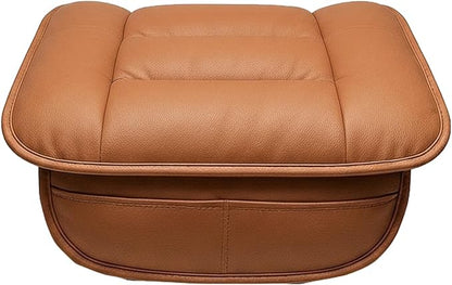 CORRIDOR Genuine Leather Seat Cushion for Car - Handmade - Relieve Hip, Pressure and Sciatica Pain - Ideal for Lower Back Pain - for Office Chair and Car Seat (Red Flag Brown, Cushion)