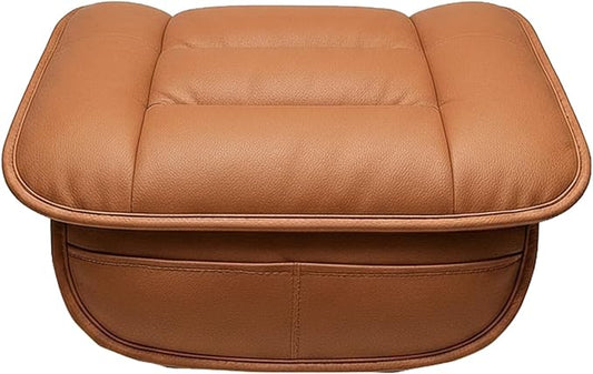 CORRIDOR Genuine Leather Seat Cushion for Car - Handmade - Relieve Hip, Pressure and Sciatica Pain - Ideal for Lower Back Pain - for Office Chair and Car Seat (Red Flag Brown, Cushion)