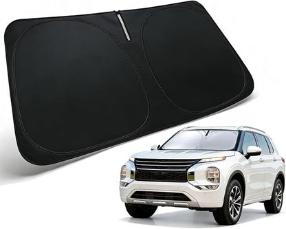 Windshield Sun Shade for 2022-2026 Mitsubishi Outlander Accessories, Car Front Window Sun Visor Protector & Heat Shield | 240T Sunshade Protection Blocks UV Rays Keep Your Car Cooler