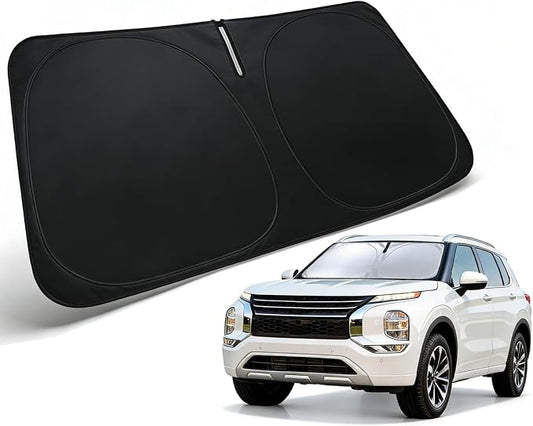 Windshield Sun Shade for 2022-2026 Mitsubishi Outlander Accessories, Car Front Window Sun Visor Protector & Heat Shield | 240T Sunshade Protection Blocks UV Rays Keep Your Car Cooler