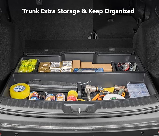 Heavy-Duty Trunk Organizer for 2023-2025 Honda CR-V, Insert Cargo Rear Hatch Hidden Storage Box fits CRV EX EX-L LX Touring Accessories