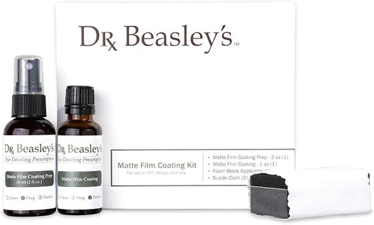 Dr. Beasley's-FK-12 Matte Film Coating Kit - Resists Fading and Yellowing, Hydrophobic for Easy Cleaning, Great for Matte Paint Protection Films, Wraps, Vinyl, and Decals, 3 fl. oz, 1 Pack
