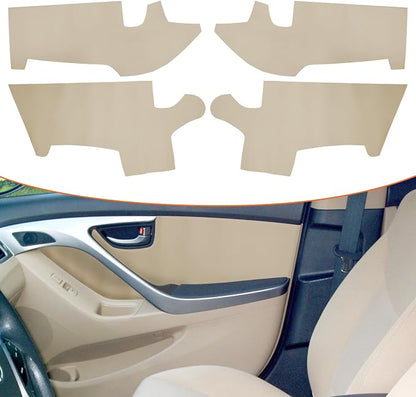 RUIANTE 4pcs Door Panel Cover Trim Replacement Compatible for Elantra 2011-2016 Car Interior Accessories (Beige)