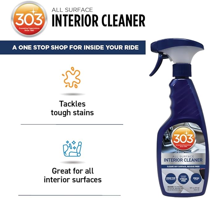 Cleans interior surfaces with a residue-free finish. Safe on touchscreens, LCDs, and glass.