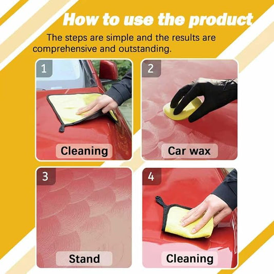 Car Wax High Gloss Shine, Long Lasting Paint Protection, Superior Hydrophobic Water Repelling Properties, Natural Wax for Minor Scratch Repair and UV Protection, Safe for All Vehicle Colors
