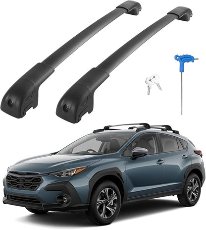 Gdydi 220lbs Crosstrek 2024 2025 Limited/Premium/Sport Lockable Roof Rack Cross Bars Black Aluminum Roof Rack, Fit Side Roof Rails (Not for Wilderness), Rooftop Cargo Carrier Luggage Cross Bars
