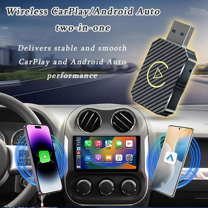 CarPlay Adapter for BMW X1 2016 2017 2018 2019 2020 2021 2022 2023 2024 2025, Plug and Play CarPlay Dongle, Fast Auto Connect, 2-in-1 CarPlay Converter for iPhone & Android with USB/Type C Port