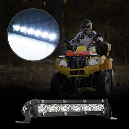 7 Inch Single Row Led Light Bar Pods - BEAMCORN Ultra-Slim 60W 10000 Lumens Waterproof Driving Fog Light Combo Flood Spot Lights for Trucks Off Road ATV UTV SUV Golfcart 2-Pack