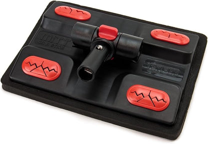 Mitt on a Stick PRO+ | Extendable Car Wash Brush, Mop, Mitt, Sponge | Red with Korean Dragon Microfiber Cover