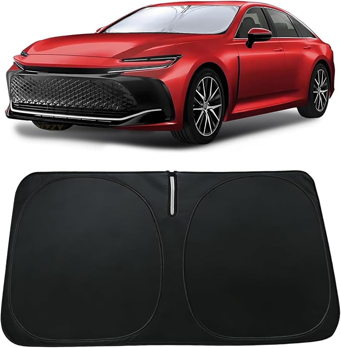 Windshield Sun Shade for Toyota Camry 2018-2024 Accessories, Car Front Window Sun Visor & Heat Shield | 240T Sunshade Protection Blocks UV Rays Keep Your Car Cooler