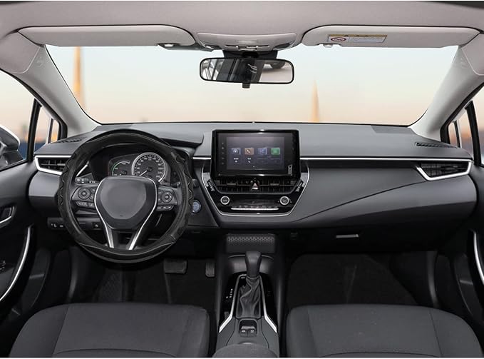 GIANT PANDA Steering Wheel Cover for Toyota, Auto Car Steering Wheel Cover for Toyota Highlander Rav4 Corolla Camry,Standard Size- Black