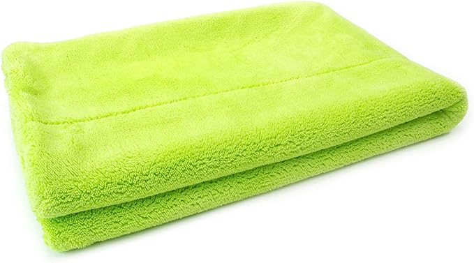 Autofiber [Motherfluffer XL+] Huge Soft and Plush Car Drying Towel 20"x40" (Green)