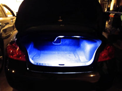 iJDMTOY 18-SMD-5050 LED Strip Light Compatible with Car Trunk Cargo Area or Interior Illumination, Ultra Blue