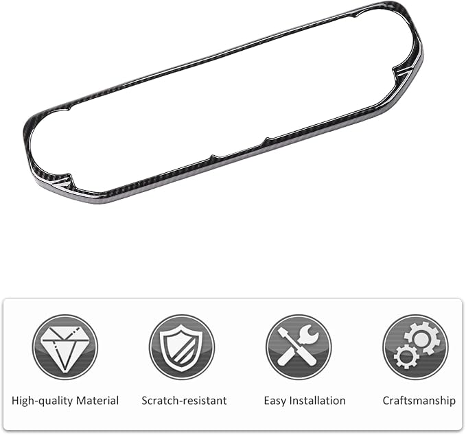 RT-TCZ Air Conditioning Dashboard Center Console Control Trim Panel Cover Interior Accessories Decoration Trim Kit for 2018-2022 Jeep Wrangler JL JLU & Jeep Gladiator JT (Carbon Fiber Grain)