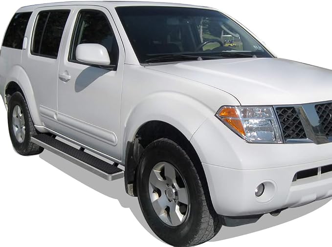 APS Running Boards (Nerf Bars Side Steps Step Bars) Compatible with Nissan Pathfinder 2005-2012 (Silver 5in 304 Stainless Steel)