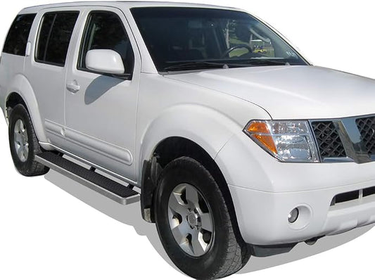 APS Running Boards (Nerf Bars Side Steps Step Bars) Compatible with Nissan Pathfinder 2005-2012 (Silver 5in 304 Stainless Steel)