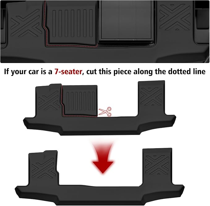 Floor Mats &Trunk Mat for 2022 2023 2024 2025 2026 Nissan Pathfinder 7&8 Seats with Backrest Mat All Weather TPE Rubber Cargo Liner for 2022-2026 Nissan Pathfinder Accessories