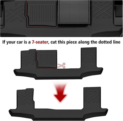 Floor Mats &Trunk Mat for 2022 2023 2024 2025 2026 Nissan Pathfinder 7&8 Seats with Backrest Mat All Weather TPE Rubber Cargo Liner for 2022-2026 Nissan Pathfinder Accessories