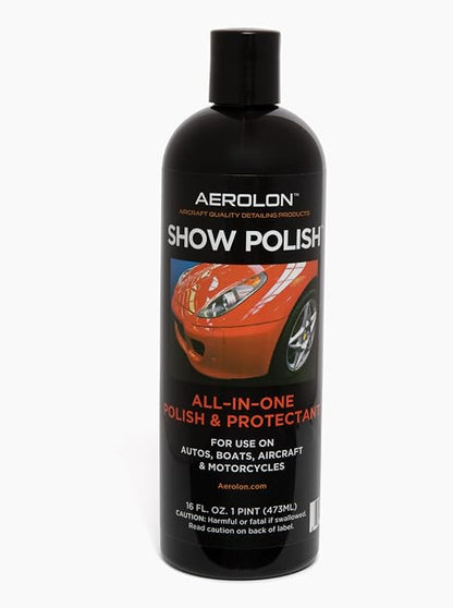 Show Polish: High Gloss Polish and Base Coat Sealer, Liquid Car Wax Shine with Polymer Paint Sealant Protection, Base Coat Sealant, All-in-One Polish and Protectant