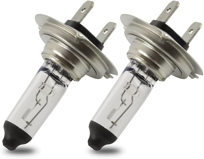 H7 Halogen Headlight Bulb - 55W High/Low Beam Fog Light Replacement,Halogen Light Bulbs,Universal Lighting Accessories for 12V Vehicles with base H7 socket,Not fit 24V Vehicles,Pack of 2