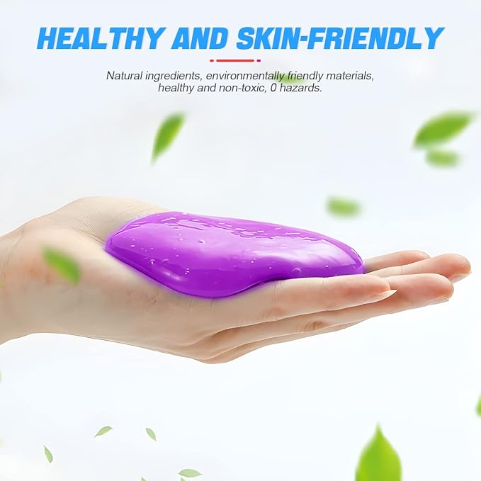 Moly Magnolia Cleaning Gel for Car, Auto Detailing Tools Car Interior Cleaner Putty, Dust Cleaning Mud Removal, Putty Cleaning Keyboard Cleaner for PC Laptop Keyboard Tablet Air Vents Camera (Purple)