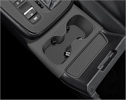 Temmis Center Console Silicone Cup Holder Kit for Honda CRV 2023-2026 (Gasoline & Hybrid), Insert Center Consel Electrostatic adsorption Cover for Honda CRV 2023-2026-Black