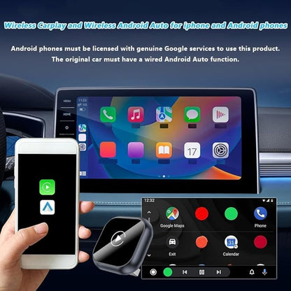 Wireless Carplay Adapter for Chevrolet Captiva 2020 2021 2022 2023 2024 2025 2026, Plug and Play Fast and Stable Wireless Dongle 2 in 1 CarPlay Accessories,A-Black