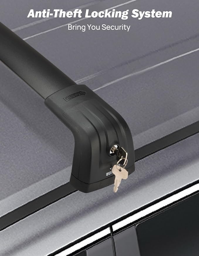JOYTUTUS Roof Rack Cross Bars Compatible with Honda Pilot 2016-2022 Without Roof Side Rails, Lockable Aluminum Crossbars for Roof Racks Suitcases Kayaks Canoes Bikes Skis