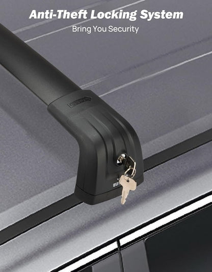 JOYTUTUS Roof Rack Cross Bars Compatible with Honda Pilot 2016-2022 Without Roof Side Rails, Lockable Aluminum Crossbars for Roof Racks Suitcases Kayaks Canoes Bikes Skis