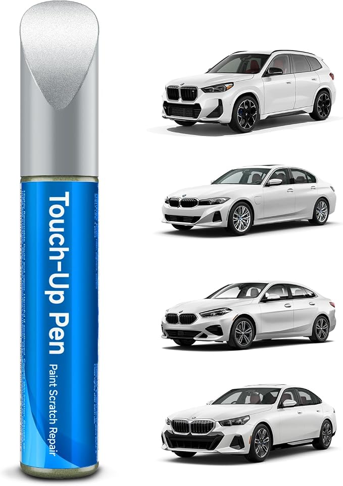 Touch Up Paint for BMW, Mineral White (A96) Exact Match Touch Up Paint Car Scratch Repair (Mineral White Metallic Tricoat for 2/3/5 Series/X1/2020 X2/18 X3/X4)