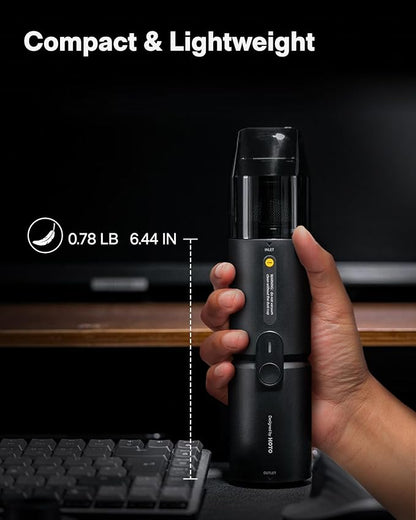 HOTO Handheld Vacuum Cleaner Cordless, Mini Vacuum Cleaner with 15000Pa Suction Power, Compressed Electric Air Duster Air Blower for Desk, PC Setup, Keyboard, Coffee Station Grounds