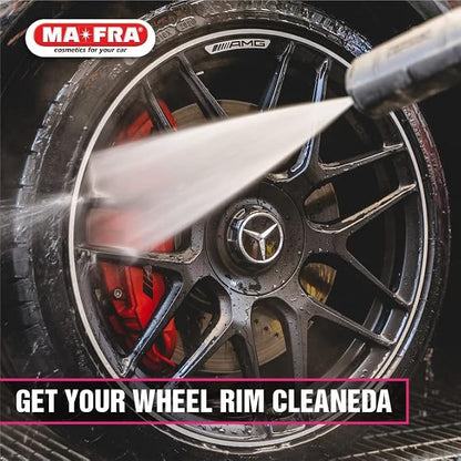 MANIAC LINE MAFRA Wheel and Tyre Cleaner | 2 in 1 for Rims and Tyres | Fast Brake Dust and Road Film Removal | Foam or Spray Application | Safe on Alloy Painted and Clear Coated Wheels | 1 Liter