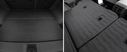 3W Floor Mats & Cargo Liner & Seatback Mats Fit Nissan Murano 2025 2026, Custom Fit All Weather TPE Full Set for Murano, 1st & 2nd Row Floor Mats with Trunk Mats and Seatback Mats, Black