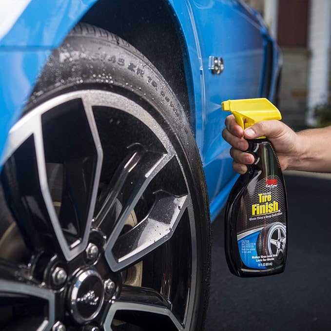 Stoner Car Care 92044 More Shine Tire Finish – Tire Shine Spray Restores Deep Matte Black Finish with Long-Lasting Rain-Resistant Protection, Dry-to-Touch – 22 fl oz (Pack of 1)