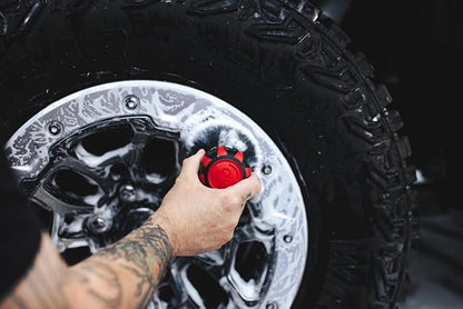 Detail Factory - Curveball XL Synthetic Brush - Ultra Soft Bristles, Comes with Storage Rack, Covers Large Area Inside or Outside Vehicles - Octane Riptide