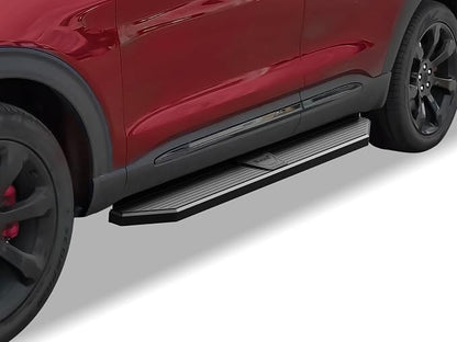 APS 6-inch (Black Stainless Steel Powder Coated Flat Style) Running Boards Side Bars Side Steps Compatible with Ford Explorer 2020-2026 Sport Utility 4-Door